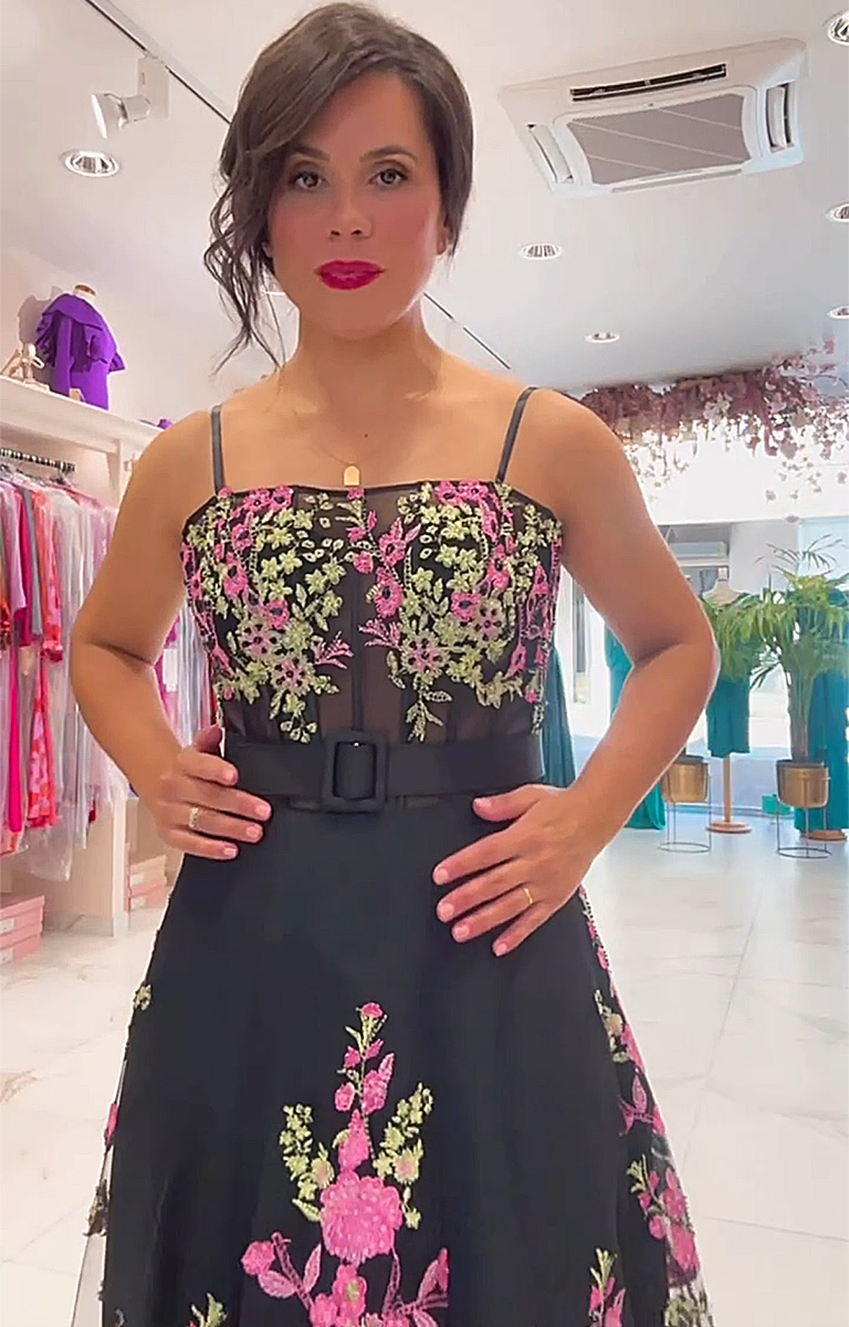 VESTIDO LARGO Y CHAL