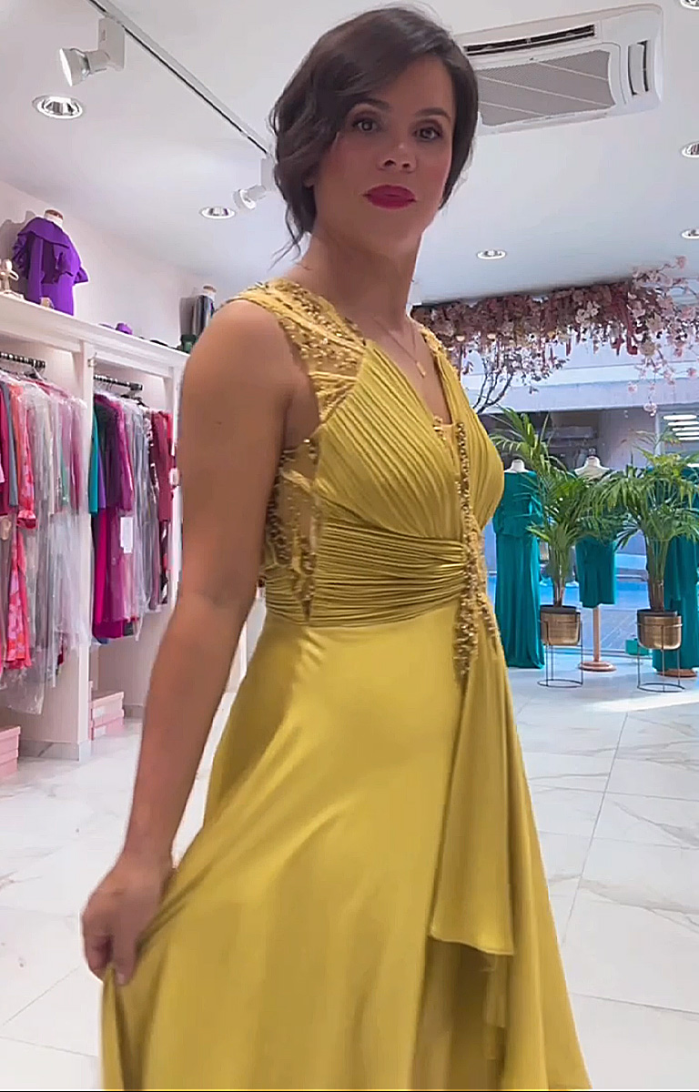 VESTIDO LARGO Y CHAL